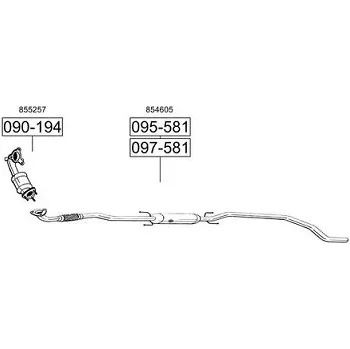 Filtr pevných částic filtr pevných částic Bosal 097-581