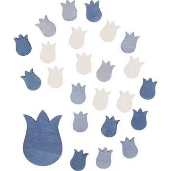 Tulipány dřevěné 2 cm, 24 ks v sáčku 7489