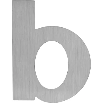 Domovní cedule LR - Domovní písmeno &quot;b&quot; - 150 mm 150 mm BN - Broušená nerez