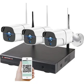 Kompletní kamerový systém Bezdrátový 3 kamerový set WiFi IP PRO WIP3-107B 3MPx, CZ menu