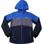 Chlapecká softshellová bunda zateplená Wolf B2268, modrá s šedou