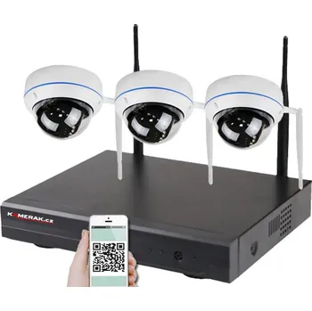 Kompletní kamerový systém Bezdrátový 3 kamerový set WiFi IP PRO WIP3-304C 5MPx, CZ menu