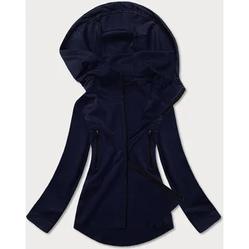 Dámská mikina Tmavě modrá mikina s asymetrickou spodní stranou (HD153-04) odstíny modré S (36)