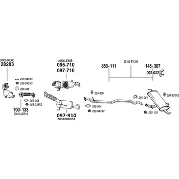 Filtr pevných částic filtr pevných částic Bosal 097-710