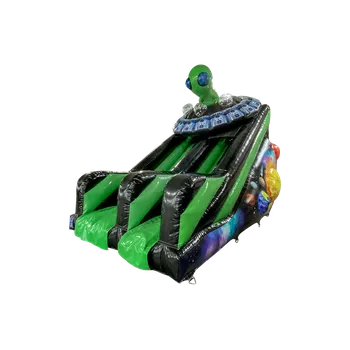 Skákací hrad Nafukovací skluzavka Alien 3D | Vesmírná atrakce s UFO a mimozemšťanem | Certifikováno