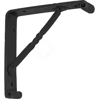 Karnevalový kostým Mystic Colonial Hardware Kovaná ocelová konzole na polici s kroucenou vzpěrou, 16,5 cm