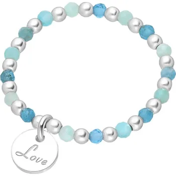 Šperk Prstýnkárna Koralkový Love s amazonitem a modrým apatitem, stříbrem AG 925 Velikost prstenu: 6-8 (51/58)