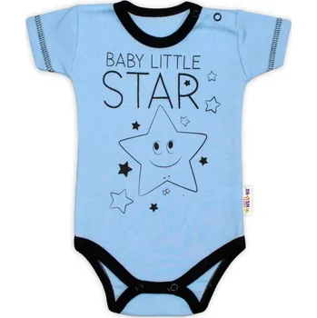 Body krátký rukáv Baby Nellys, Baby Little Star - modré, Velikost koj. oblečení 50 (0-1m)