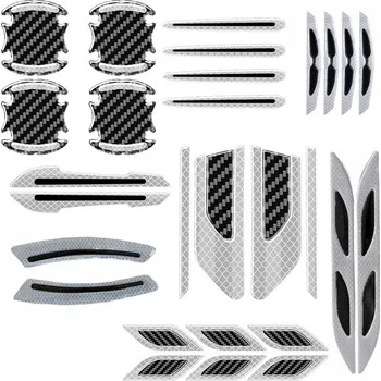 Samolepicí dekorace na vozidlo 4CAR Samolepící 3D gelové reflexní dekory na auto 28 ks