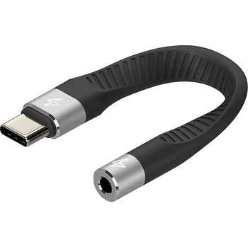 Datové redukce AlzaPower FlexCore USB-C (M) to 3,5mm Jack (F) černý