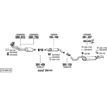 Katalyzátor katalyzátor výroba BM Bosal 99-815A