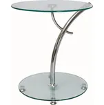 Konferenční stolek FRAMPOL, sklo/chrom + vyzvednutí ZDARMA