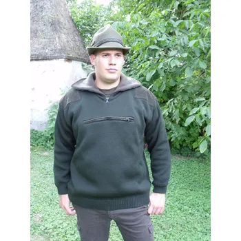 Pánský svetr PODŠÍVANÝ SVETR S NÁPRSNÍ KAPSOU Velikost: S,