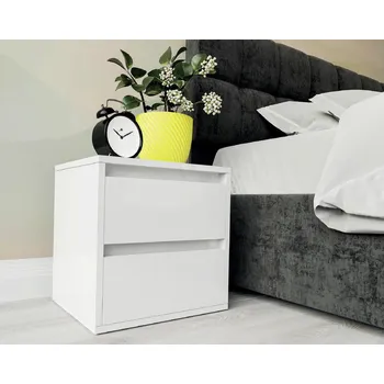 Noční stolek Noční stolek OBESUM, bílá + vyzvednutí ZDARMA