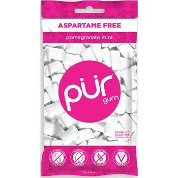 The Pur Company Přírodní žvýkačky bez Aspartamu 55 ks Žvýkačka The Pur Company Přírodní žvýkačky bez Aspartamu 55 ks