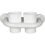 Aqualine WHITE LINE držák kelímků, bílá 8007
