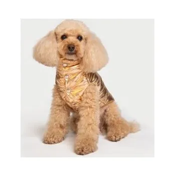 Obleček pro psa LIU JO Bunda pro psy prošívaná péřová zlatá vel. XS