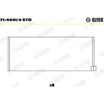 Ojnice Ojniční ložisko GLYCO 71-4041/4 STD