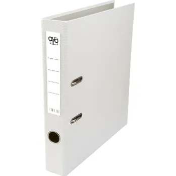 Pořadač Auro A4 plastový, 7,5cm páka PVC bílý