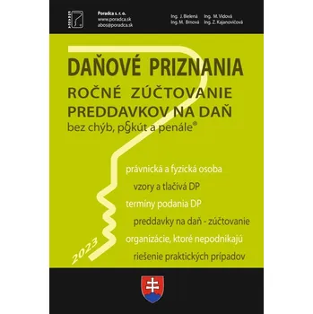 Daňové priznania FO a PO za rok 2023 - J. Bielená, Miroslava Brnová, Z. Kajanovičová, M. Vidová