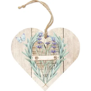 Parfemované dřevěné srdce - Levandule