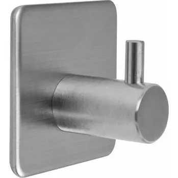 Věšák Fala Jednoduchý háček nalepovací 3M Steely, stříbrná