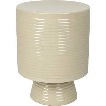 Toaletní stolek White Label Béžový kovový odkládací stolek WLL SVEN 35 cm