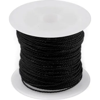 Šnůrka PES kroucená Ø1 mm voskovaná