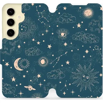 Pouzdro na mobilní telefon Flipové pouzdro Mobiwear - Samsung Galaxy S24 - VP14S Magický vesmír (Knížkové flip pouzdro, obal, kryt na mobil Samsung Galaxy S24 - VP14S Magický vesmír, materiál Umělá kůže + TPU - ochrana 360°, stojánek, silikonová vanička, magnetické zavírání)