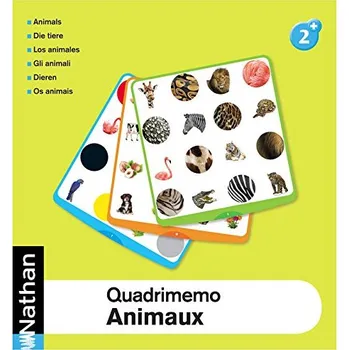 Dřevěná hračka Nathan Qaudrimemo - karty III. zvířata