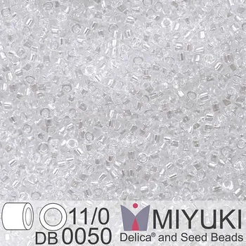 Korálek Korálky Miyuki Delica 11/0. Barva Crystal Luster DB0050. Balení 5g
