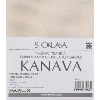 Kanava Vyšívací tkanina Kanava 20x30 cm 46 oček