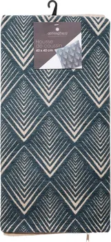 Povlak na dekorativní polštářek Atmosphera 164105B Povlak na polštářek 40 x 40 cm modrý/geometrické vzory