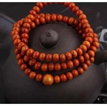 Náramek Trendy Buddhistický náramek ze Santalového dřeva - zlatavě hnědý