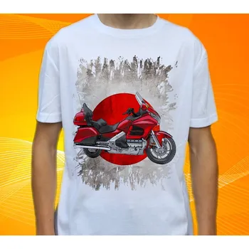 Pánské tričko tričko HONDA Gold Wing RED 122 (tričko s motorkou )