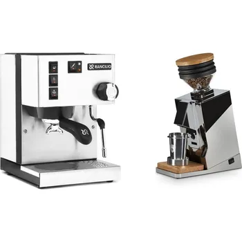 Kávovar Rancilio Silvia BC, white + Eureka Mignon Single Dose, Chrome &…