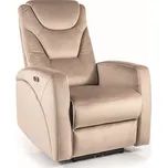 Signal Relaxační polohovací křeslo KRONOS VELVET béžové