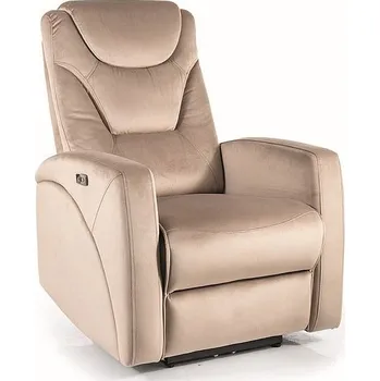 Masážní křeslo Signal Relaxační polohovací křeslo KRONOS VELVET béžové