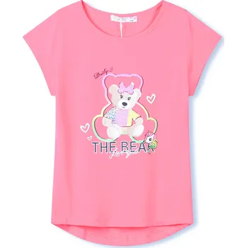 Dívčí tričko Dívčí tričko - KUGO TM6218, světle růžová Barva: Růžová, Velikost: 98