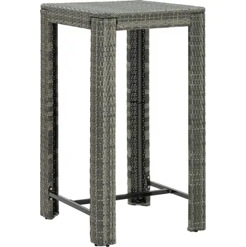 Zahradní stůl ZBXL Zahradní barový stůl šedý 60,5 x 60,5 x 110,5 cm polyratan