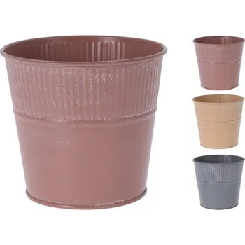 Květináč květináč dekorační 12,5cm kov mix barev