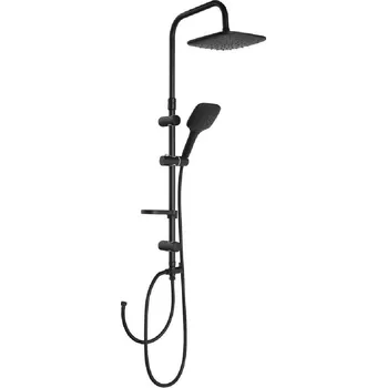 Sprchový set Aqualine Sprchy - Sprchový set Kera bez baterie, 22x22 cm, 3 proudy, matná černá SL435