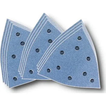 Brusný kotouč Brusný papír se suchým zipem tvar Delta 130mm, zirkon P60-80-120, 12ks