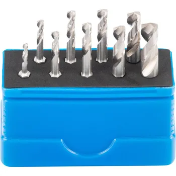 Příslušenství k vrtačce Condor vrtáky spirálové broušené HSS, průměr 3,0 - 10,0 mm, 6ti hranný dřík 1/4", sada 9 dílů - 100-08139