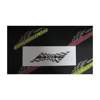 Samolepící dekorace SAMOLEPKA Racing nápis v šachovnici (10 - červená) NA AUTO, NÁLEPKA, FÓLIE, POLEP, TUNING, VLASTNÍ TEXT, TISK, AUTOSAMOLEPKY.cz, POLEPY, OBRÁZEK, LOGO, SAMOLEPKY