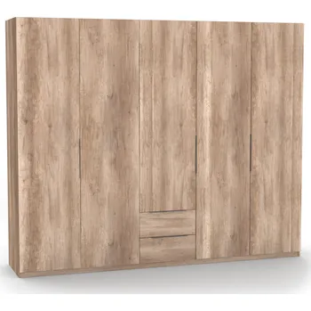 Šatní skříň Skříň VARIO XXL Dekor: Dub kansas, Úchytky: černé úchytky