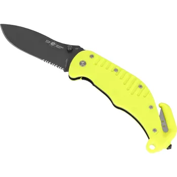 Sebeobrana ESP Záchranářský nůž s kombinovaným ostřím (RKY-01-S) - žlutý