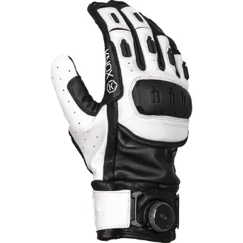 Moto rukavice Kožené motocyklové rukavice Knox ORSA MK3, bílé Velikost: M