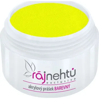 Umělé nehty Ráj nehtů - Akrylový prášek NEON - Yellow 5g