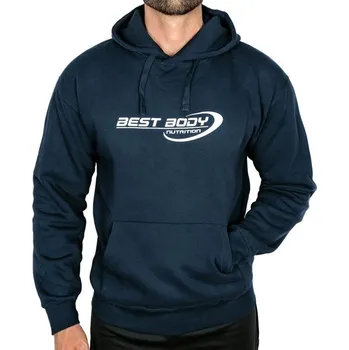 Pánská mikina Best Body nutrition Mikina hoodie s potiskem best body nutrition french navy modrá - velikost XXL
